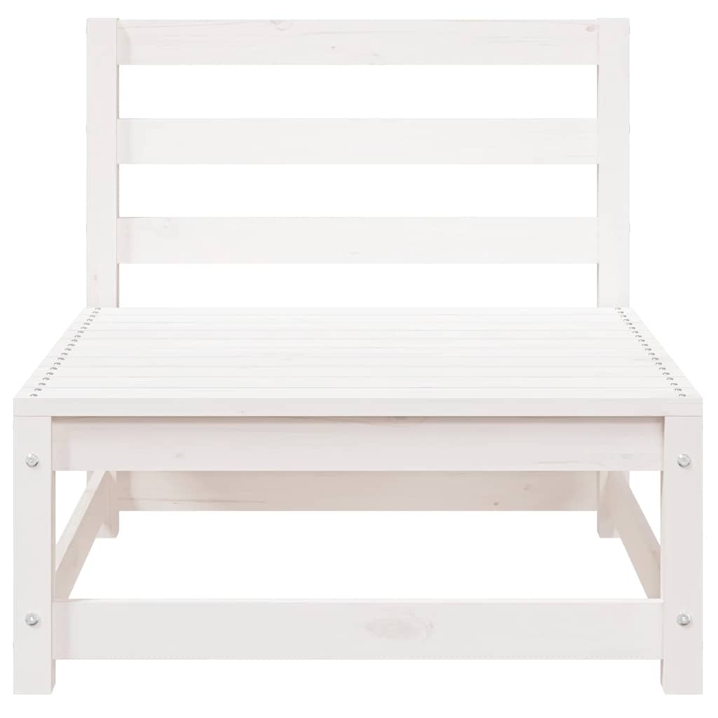 vidaXL Ogrodowa sofa 3-osobowa, biała, lite drewno sosnowe