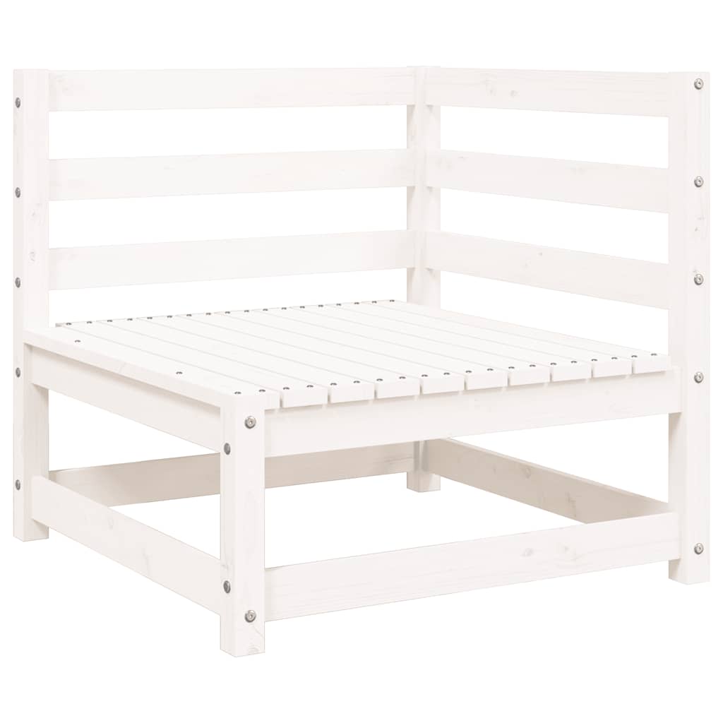 vidaXL Ogrodowa sofa 3-osobowa, biała, lite drewno sosnowe