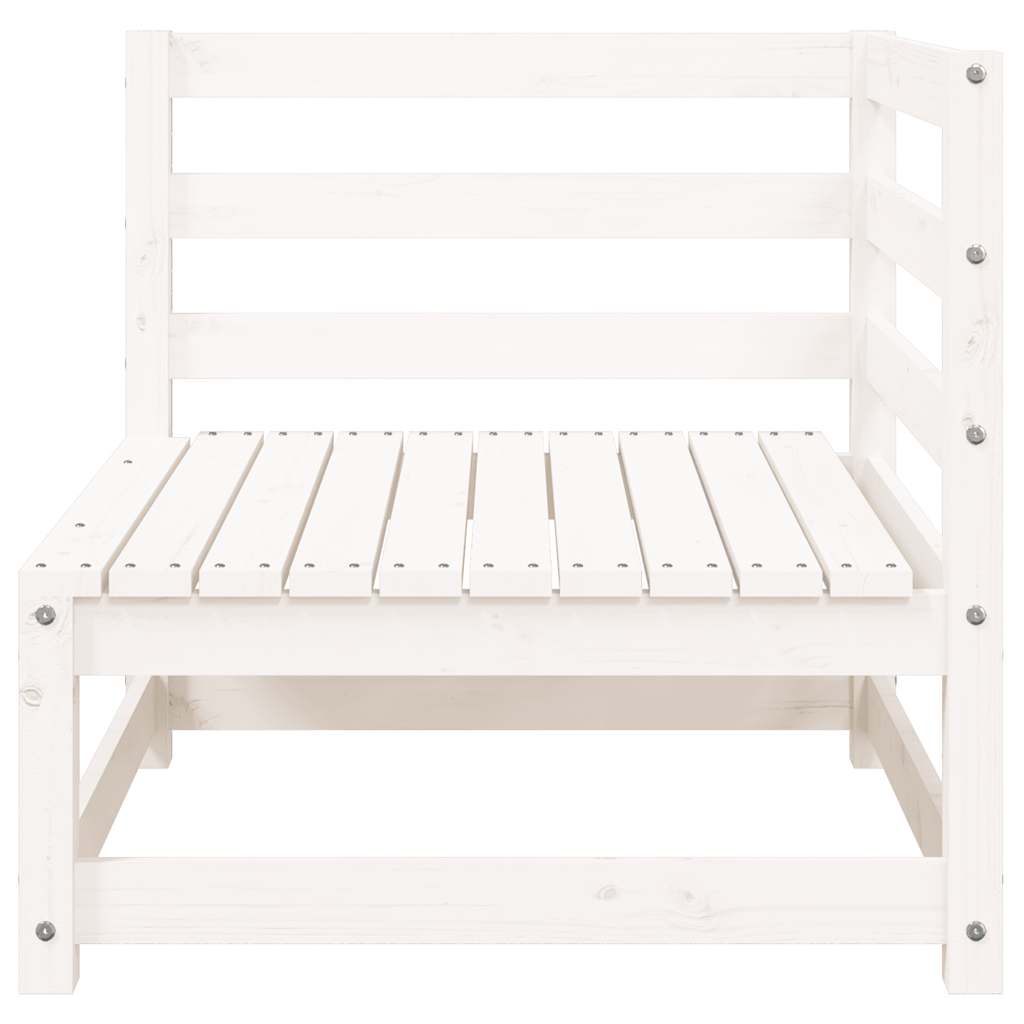 vidaXL Ogrodowa sofa 3-osobowa, biała, lite drewno sosnowe