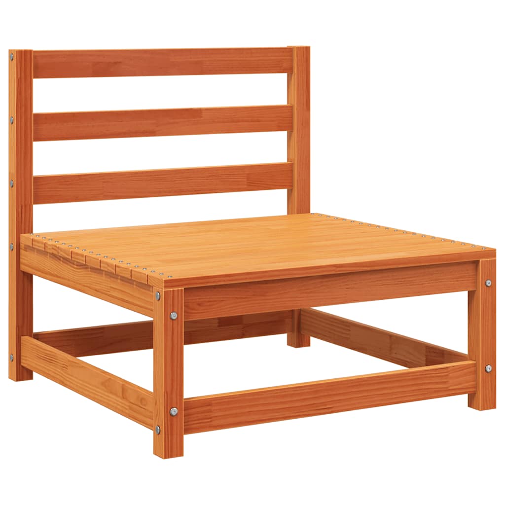 vidaXL Ogrodowa sofa 3-osobowa, woskowy brąz, lite drewno sosnowe