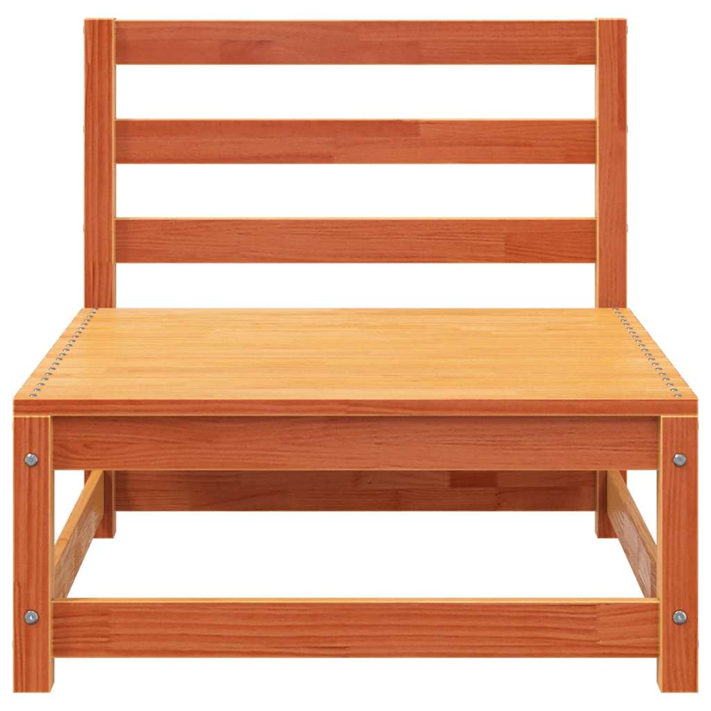 vidaXL Ogrodowa sofa 3-osobowa, woskowy brąz, lite drewno sosnowe