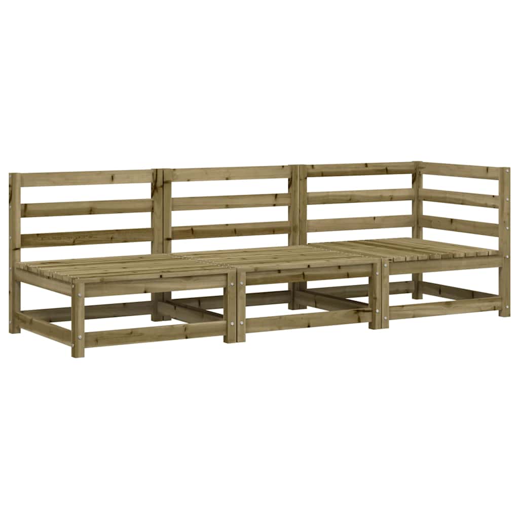 vidaXL Ogrodowa sofa 3-osobowa, impregnowane drewno sosnowe