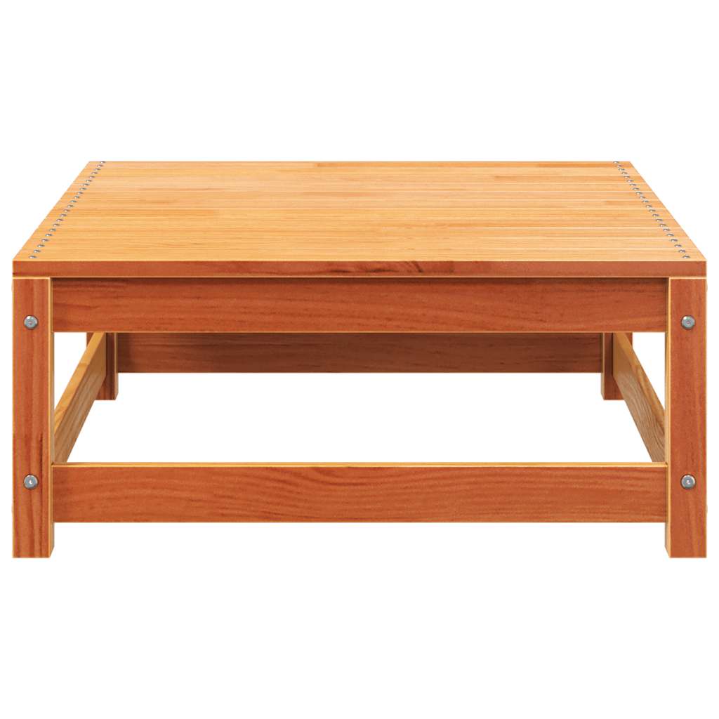 vidaXL Sofa ogrodowa bez podłokietników, z podnóżkiem, woskowy brąz