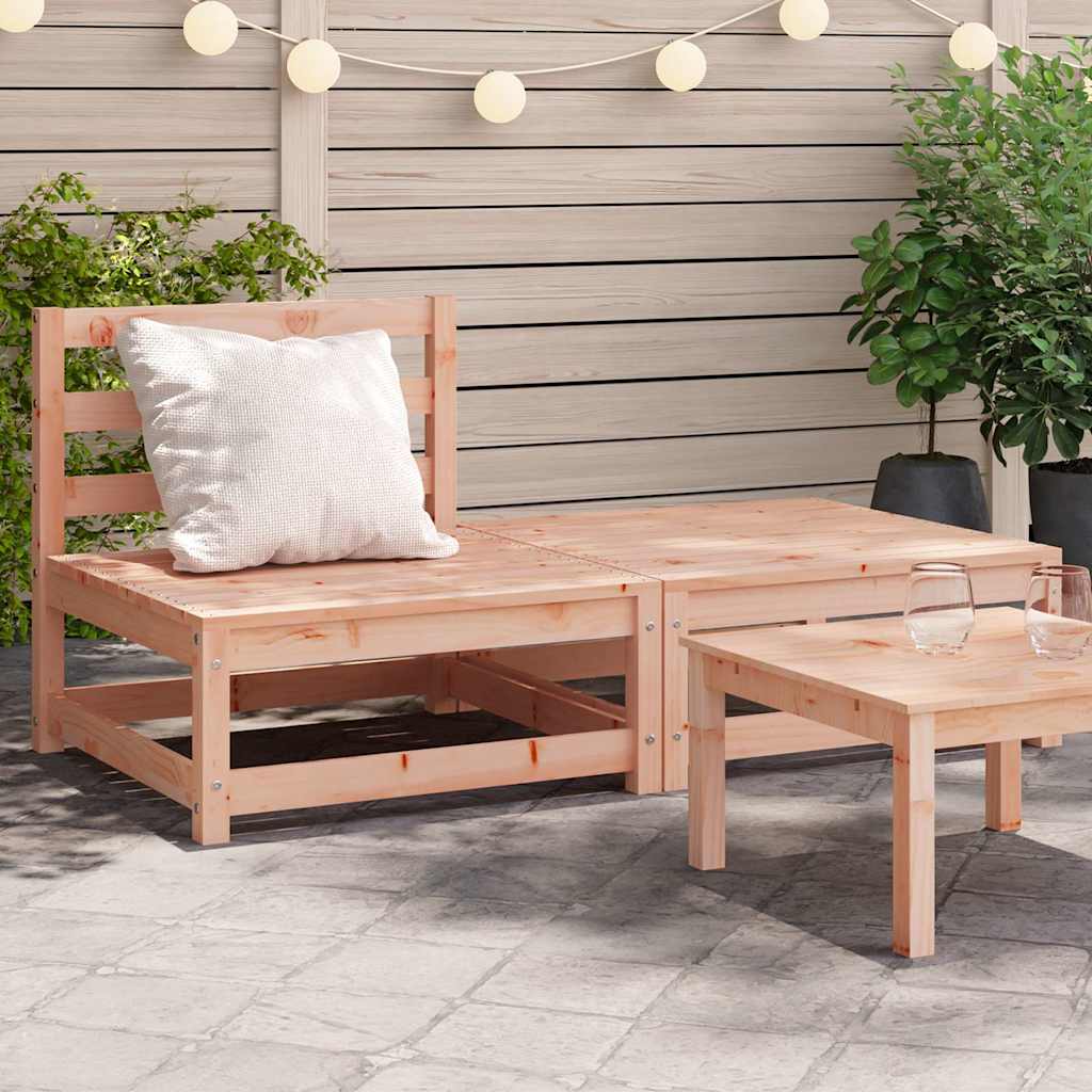 vidaXL Sofa ogrodowa bez podłokietników, z podnóżkiem, daglezjowa