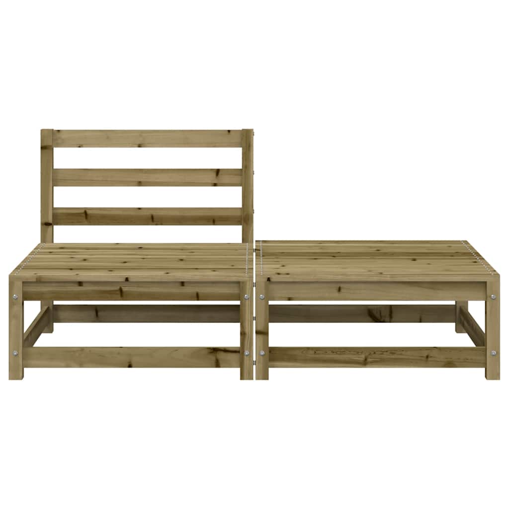 vidaXL Ogrodowa sofa bez podłokietników, podnóżek, impregnowana sosna