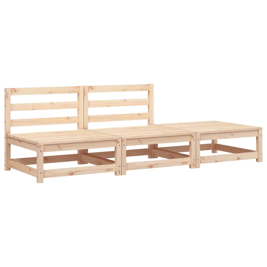 vidaXL Sofa ogrodowa bez podłokietników, z podnóżkiem, drewno sosnowe