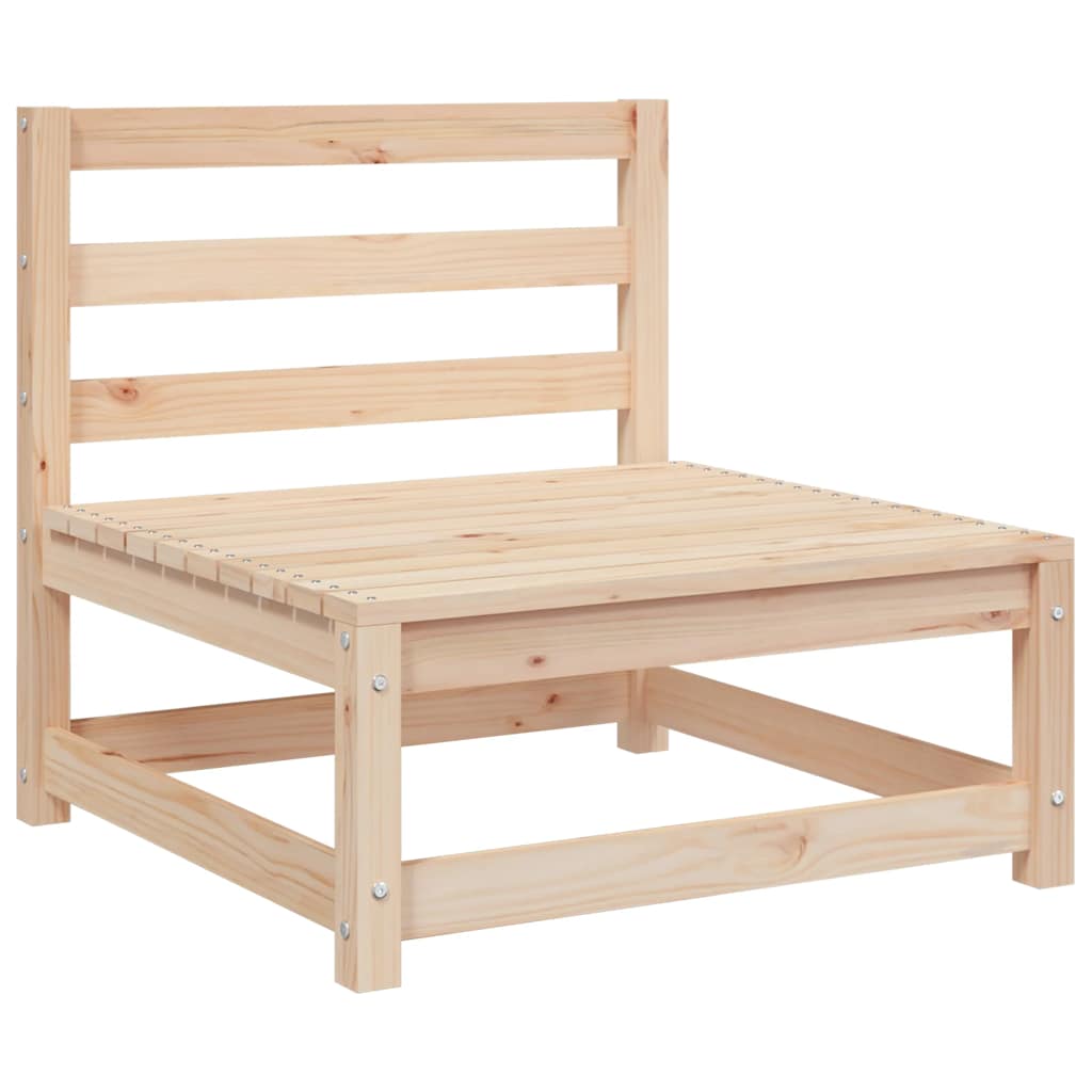 vidaXL Sofa ogrodowa bez podłokietników, z podnóżkiem, drewno sosnowe