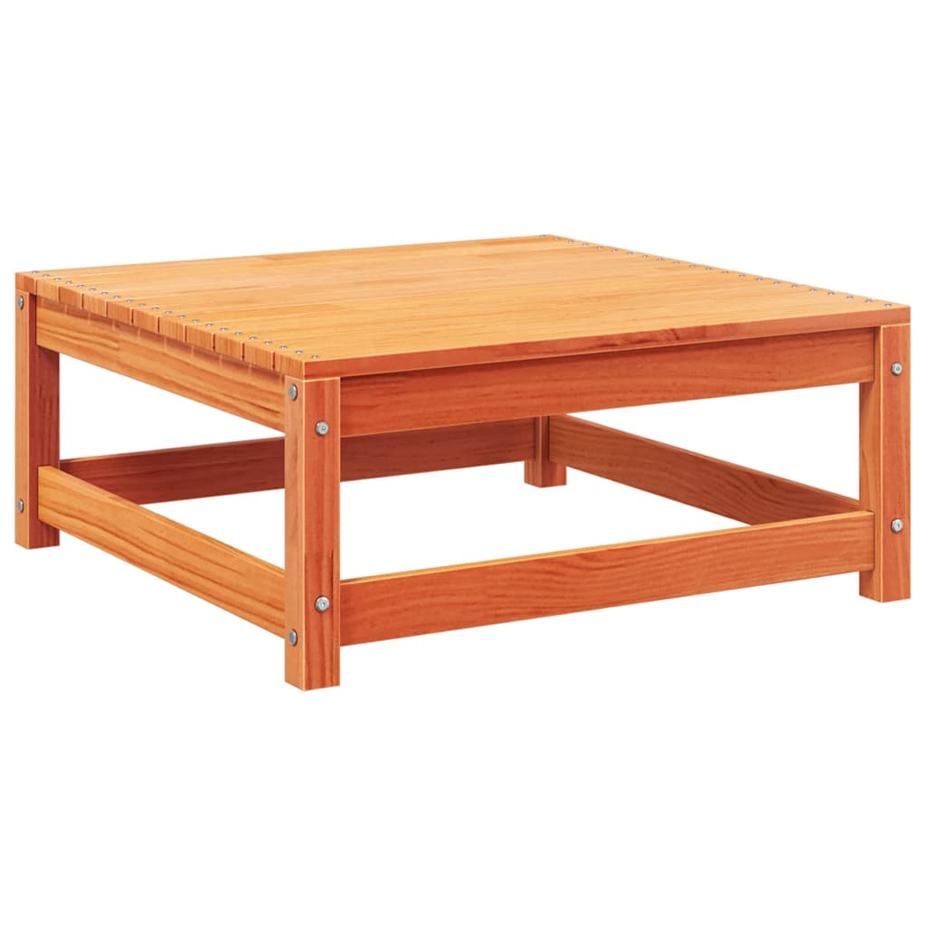 vidaXL Sofa ogrodowa bez podłokietników, z podnóżkiem, woskowy brąz