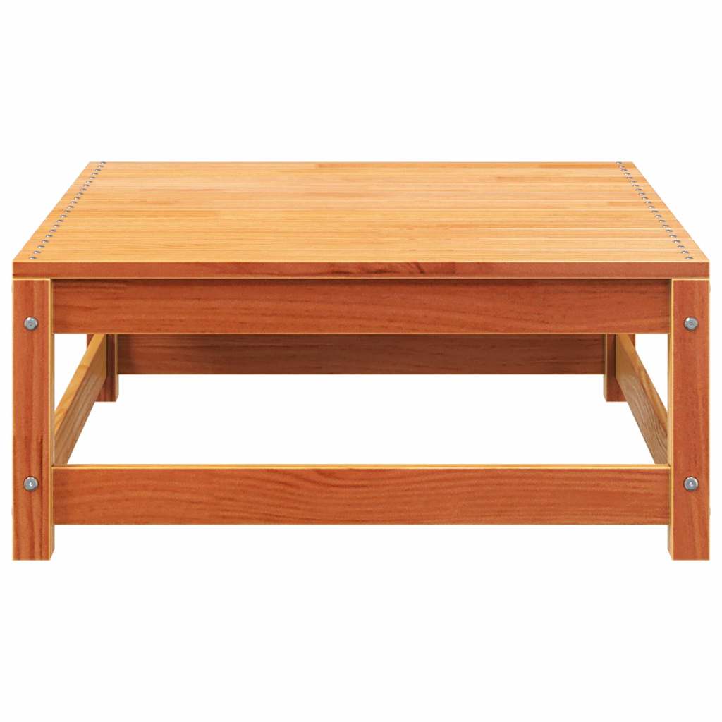 vidaXL Sofa ogrodowa bez podłokietników, z podnóżkiem, woskowy brąz