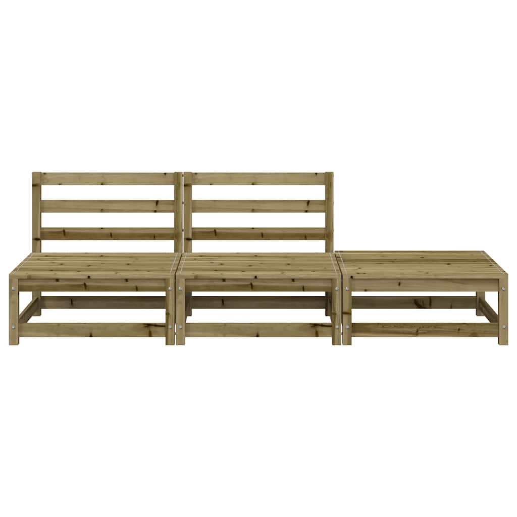 vidaXL Ogrodowa sofa bez podłokietników, podnóżek, impregnowana sosna