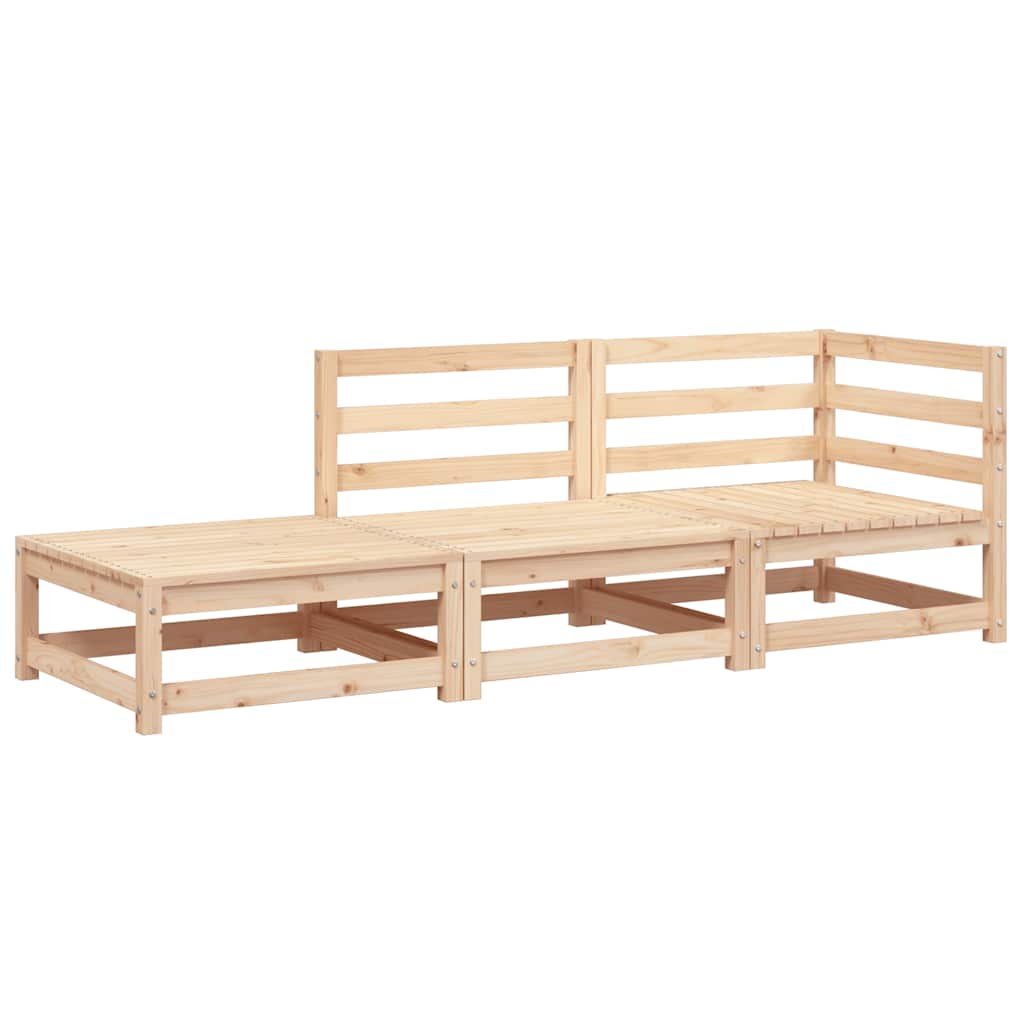 vidaXL Sofa ogrodowa z podnóżkiem, 2-osobowa, lite drewno sosnowe