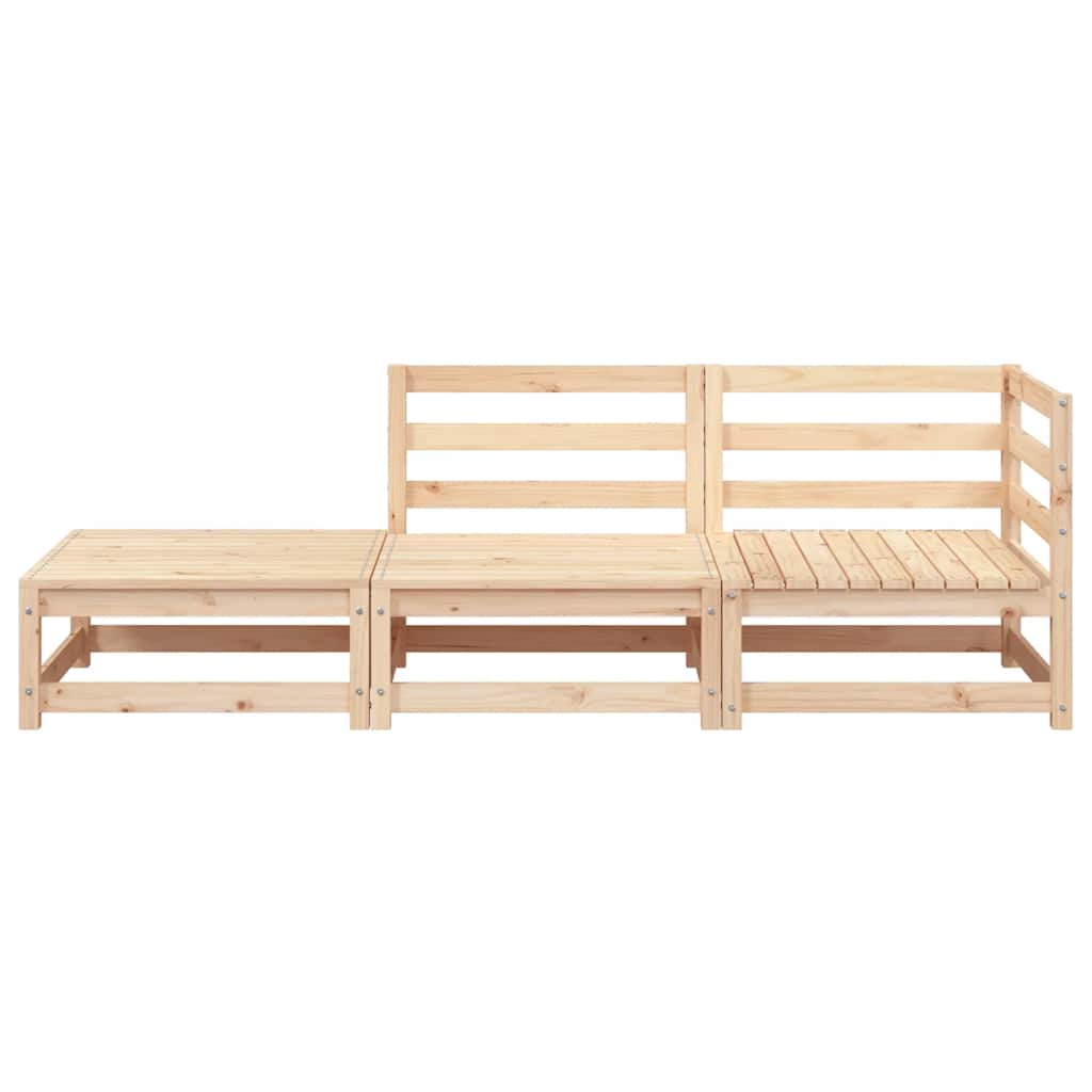 vidaXL Sofa ogrodowa z podnóżkiem, 2-osobowa, lite drewno sosnowe
