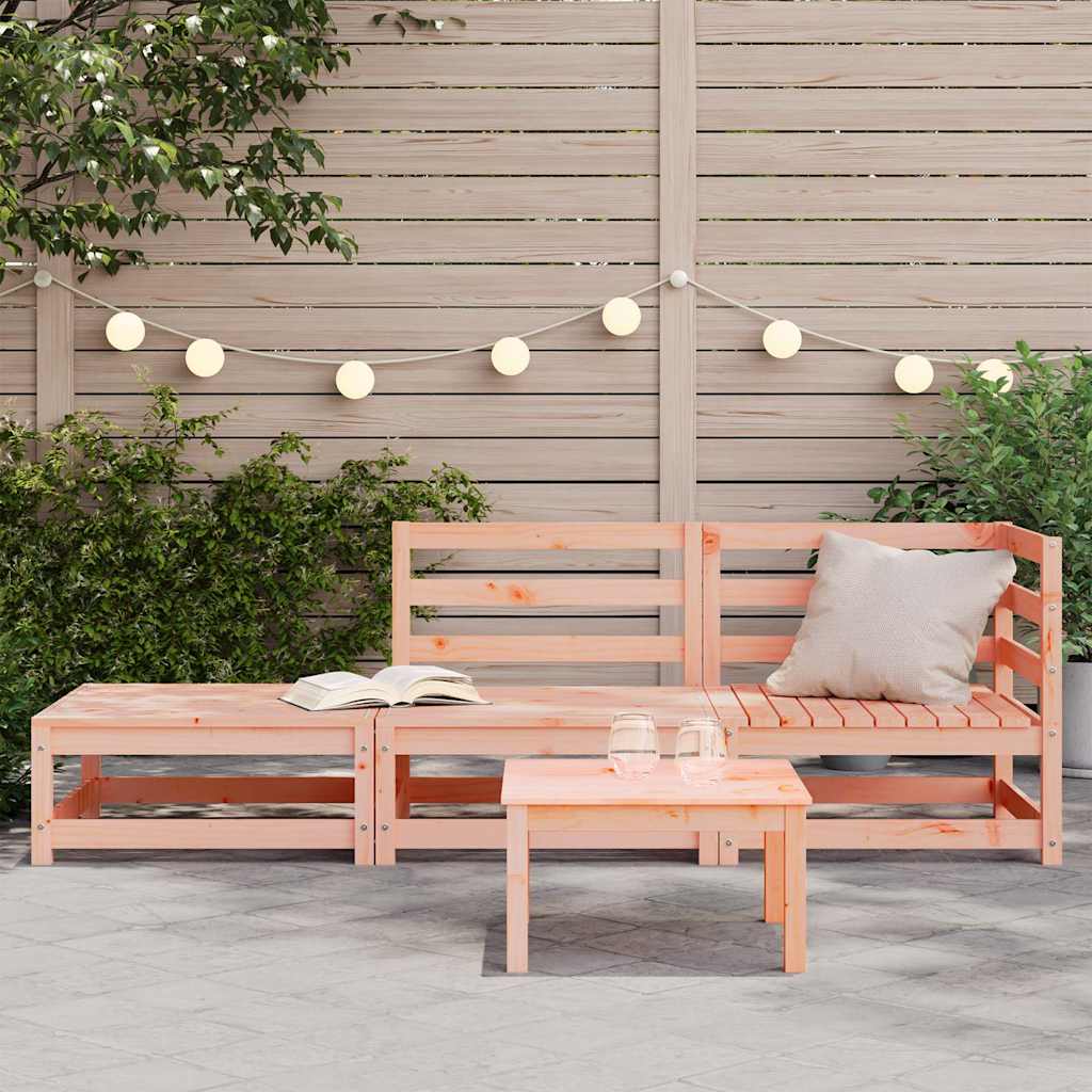 vidaXL Sofa ogrodowa z podnóżkiem, 2-osobowa, lite drewno daglezjowe