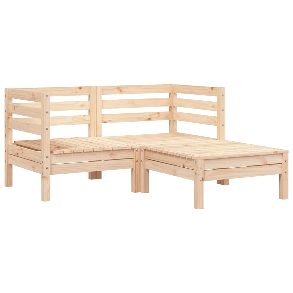 vidaXL Ogrodowa sofa 2-osobowa z podnóżkiem, lite drewno sosnowe