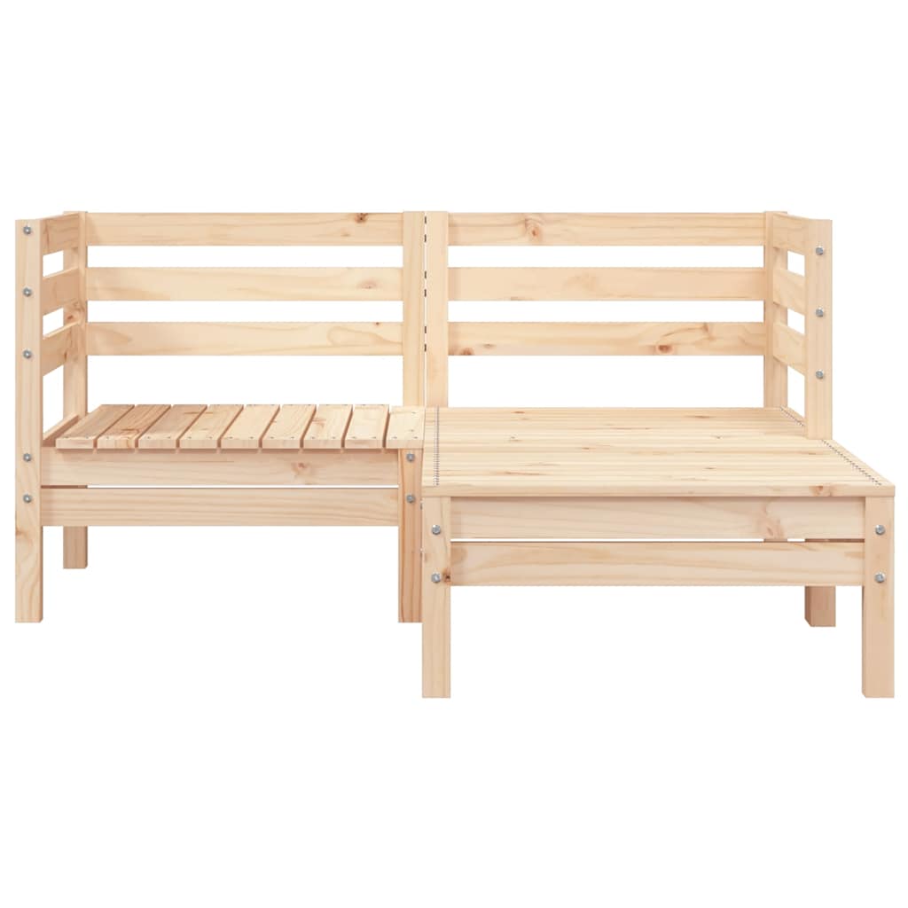 vidaXL Ogrodowa sofa 2-osobowa z podnóżkiem, lite drewno sosnowe