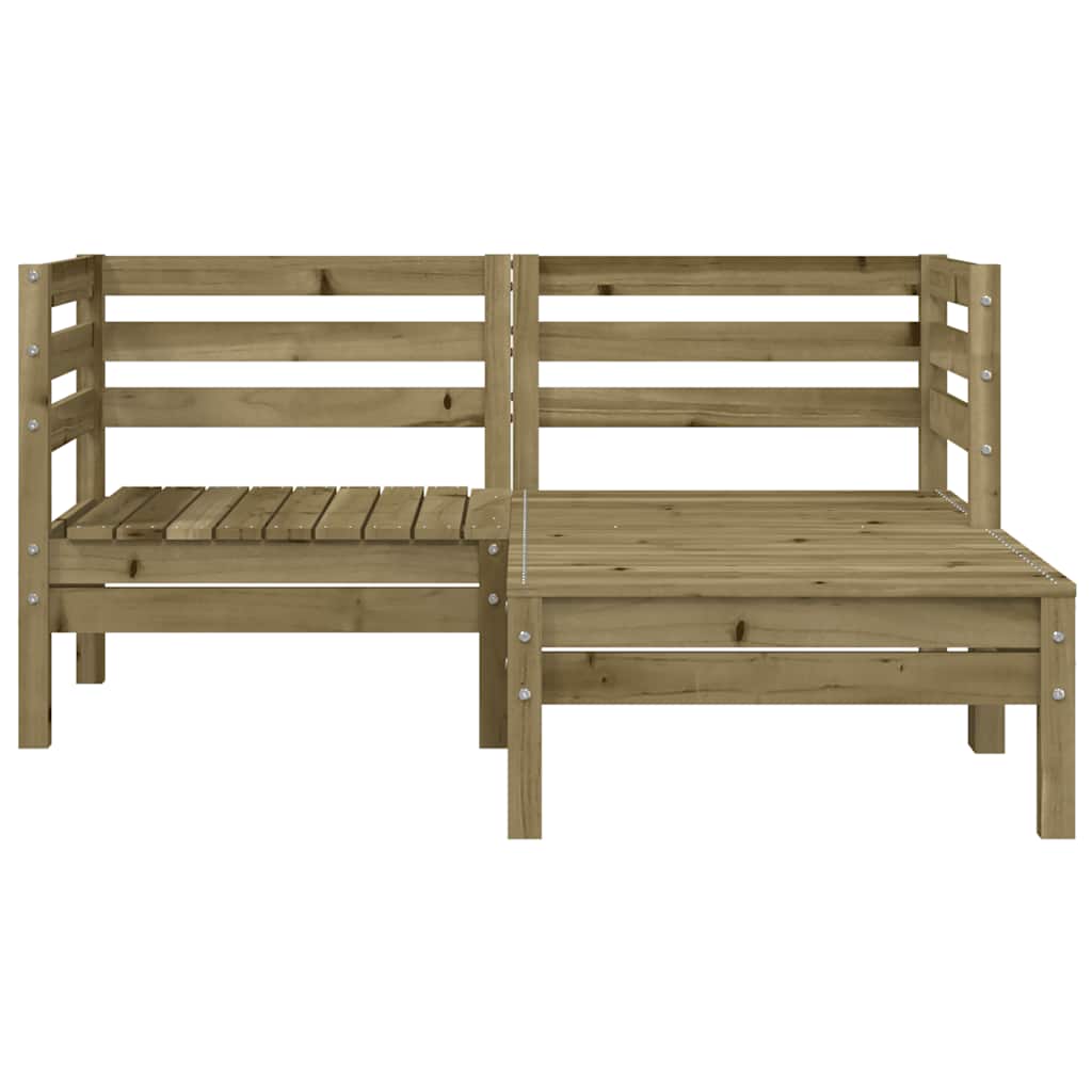 vidaXL Ogrodowa sofa 2-os. z podnóżkiem, impregnowane drewno sosnowe