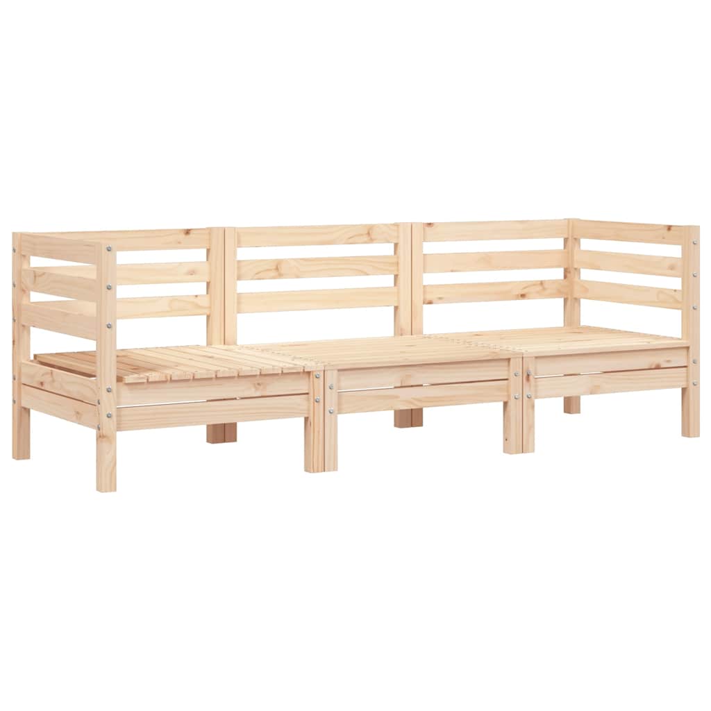 vidaXL Ogrodowa sofa 3-osobowa, lite drewno sosnowe