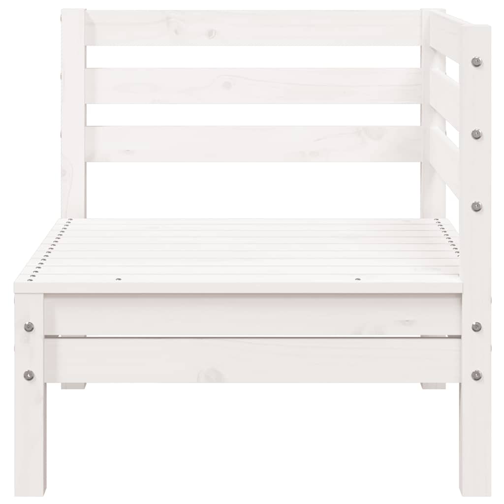vidaXL Ogrodowa sofa 3-osobowa, biała, lite drewno sosnowe