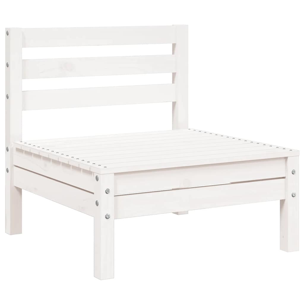 vidaXL Ogrodowa sofa 3-osobowa, biała, lite drewno sosnowe