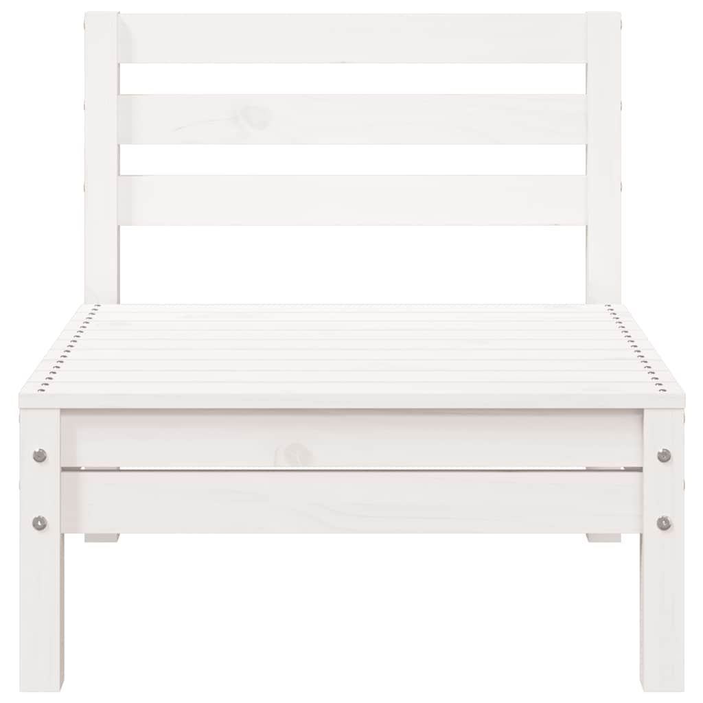 vidaXL Ogrodowa sofa 3-osobowa, biała, lite drewno sosnowe