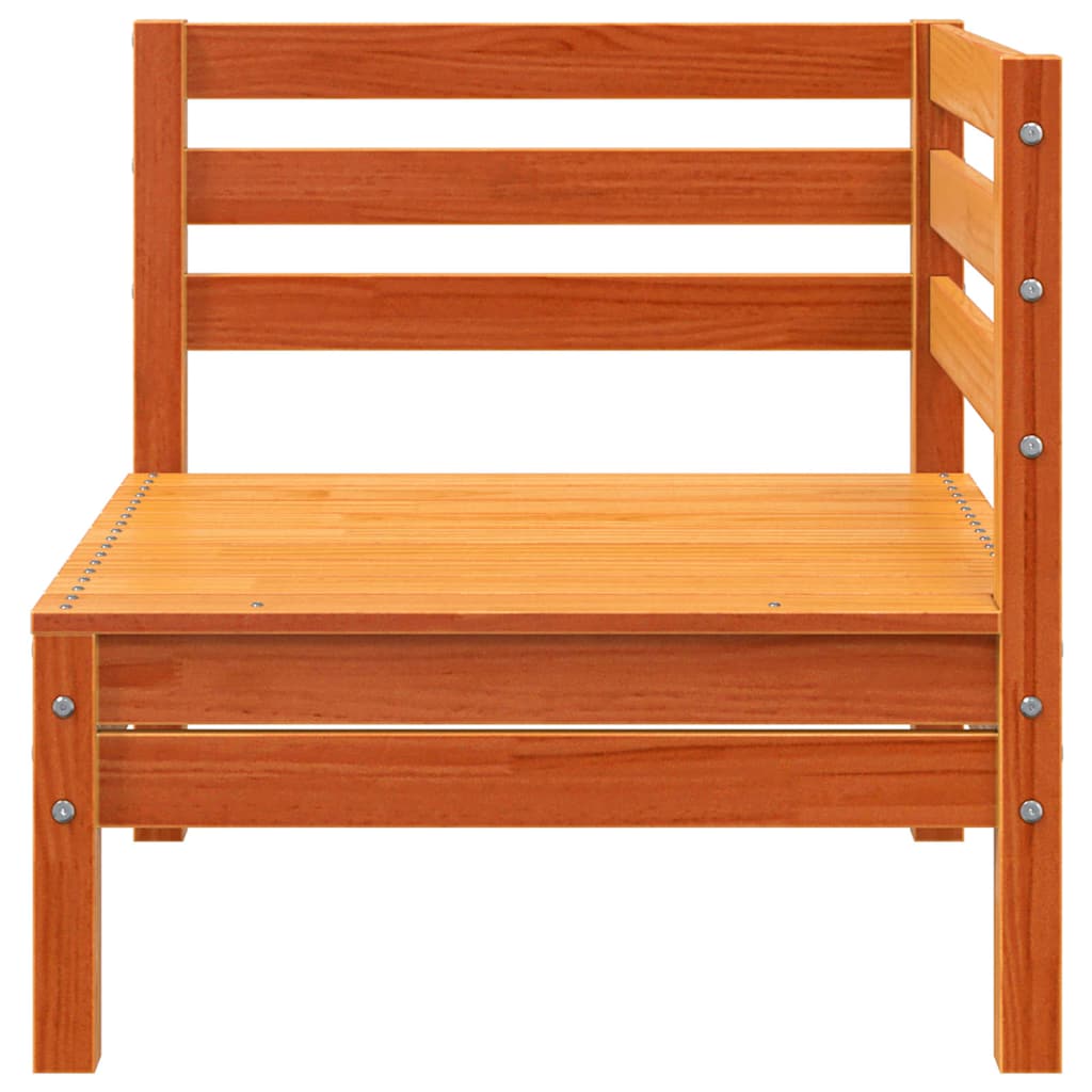 vidaXL Ogrodowa sofa 3-osobowa, woskowy brąz, lite drewno sosnowe