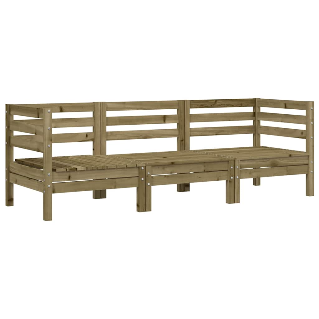 vidaXL Ogrodowa sofa 3-osobowa, impregnowane drewno sosnowe