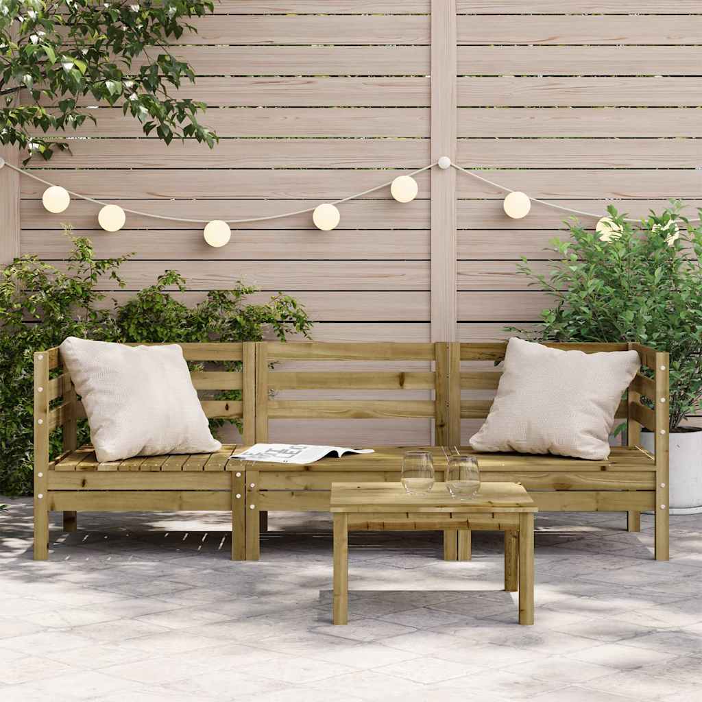 vidaXL Ogrodowa sofa 3-osobowa, impregnowane drewno sosnowe