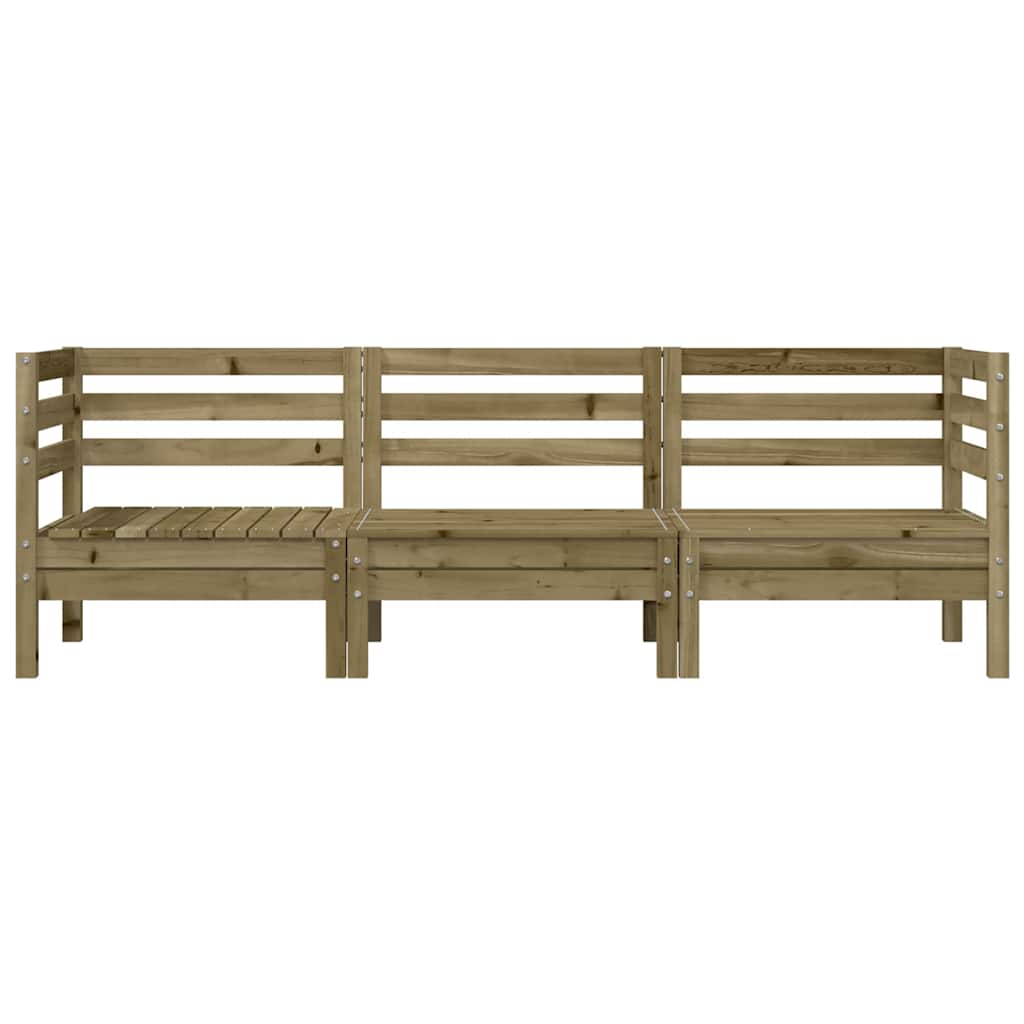 vidaXL Ogrodowa sofa 3-osobowa, impregnowane drewno sosnowe