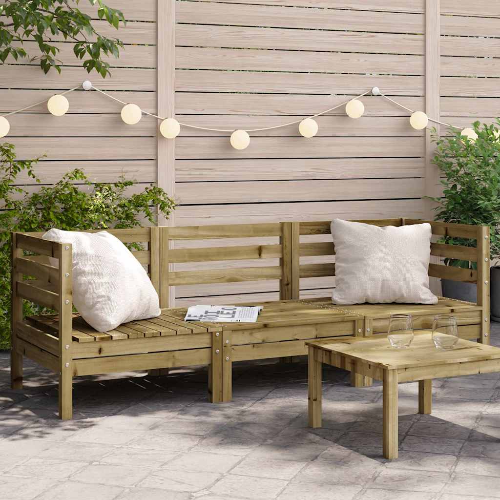 vidaXL Ogrodowa sofa 3-osobowa, impregnowane drewno sosnowe