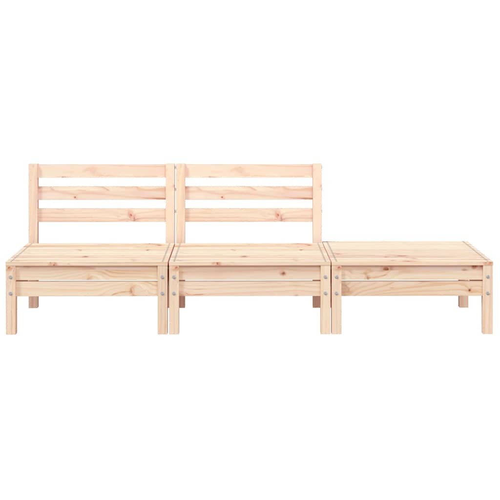 vidaXL Ogrodowa sofa 3-osobowa, lite drewno sosnowe