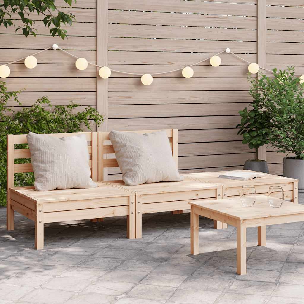 vidaXL Ogrodowa sofa 3-osobowa, lite drewno sosnowe