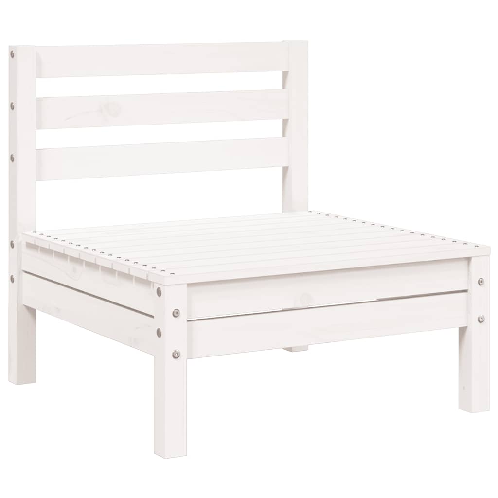 vidaXL Ogrodowa sofa 3-osobowa, biała, lite drewno sosnowe