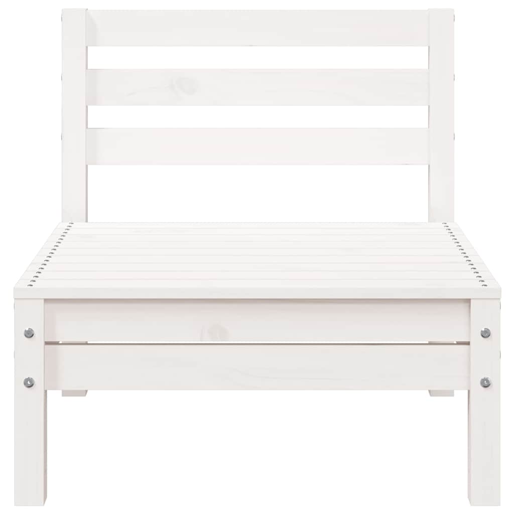 vidaXL Ogrodowa sofa 3-osobowa, biała, lite drewno sosnowe