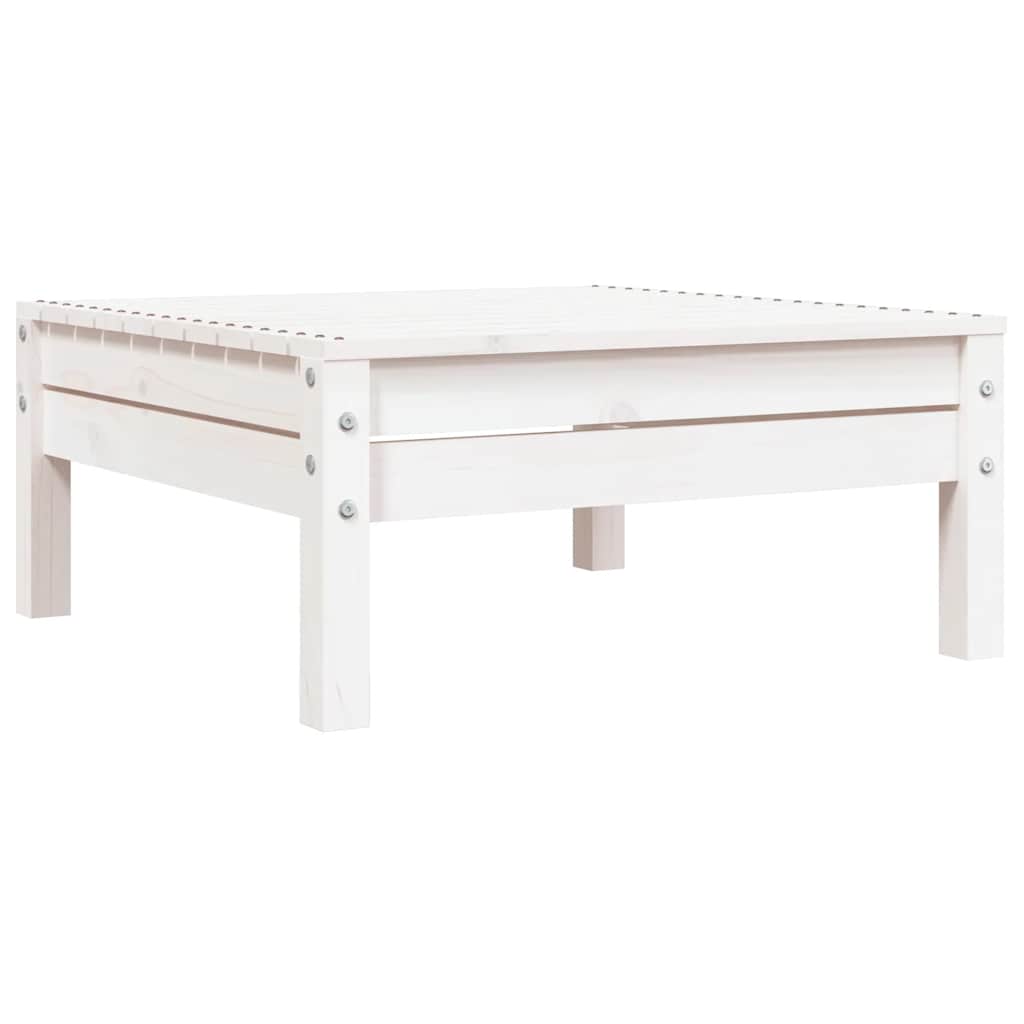vidaXL Ogrodowa sofa 3-osobowa, biała, lite drewno sosnowe