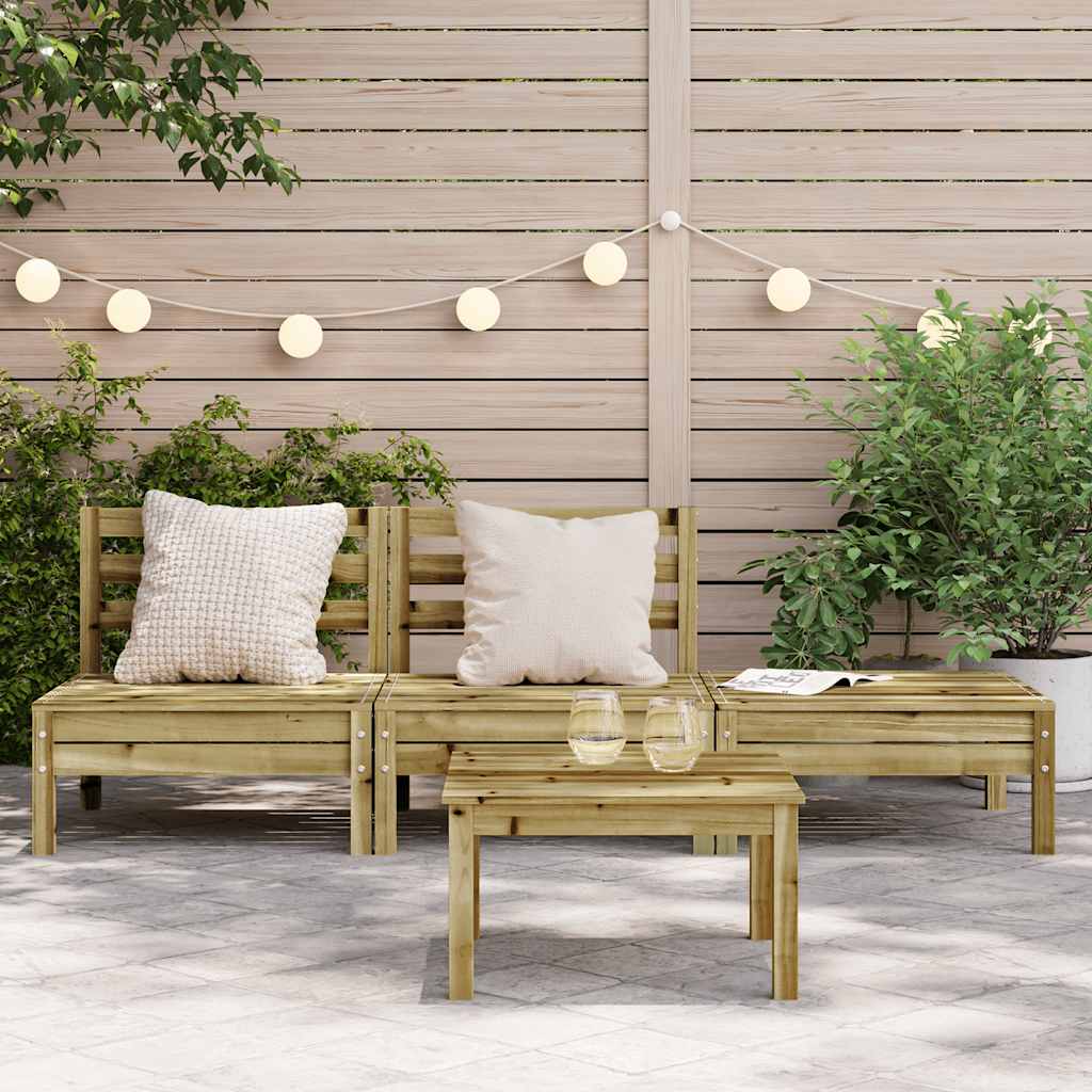 vidaXL Ogrodowa sofa 3-osobowa, impregnowane drewno sosnowe