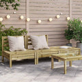 vidaXL Ogrodowa sofa 3-osobowa, impregnowane drewno sosnowe