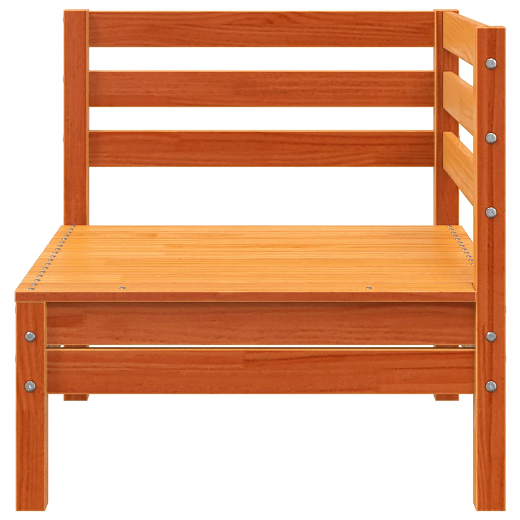 vidaXL Ogrodowa sofa 3-osobowa, woskowy brąz, lite drewno sosnowe
