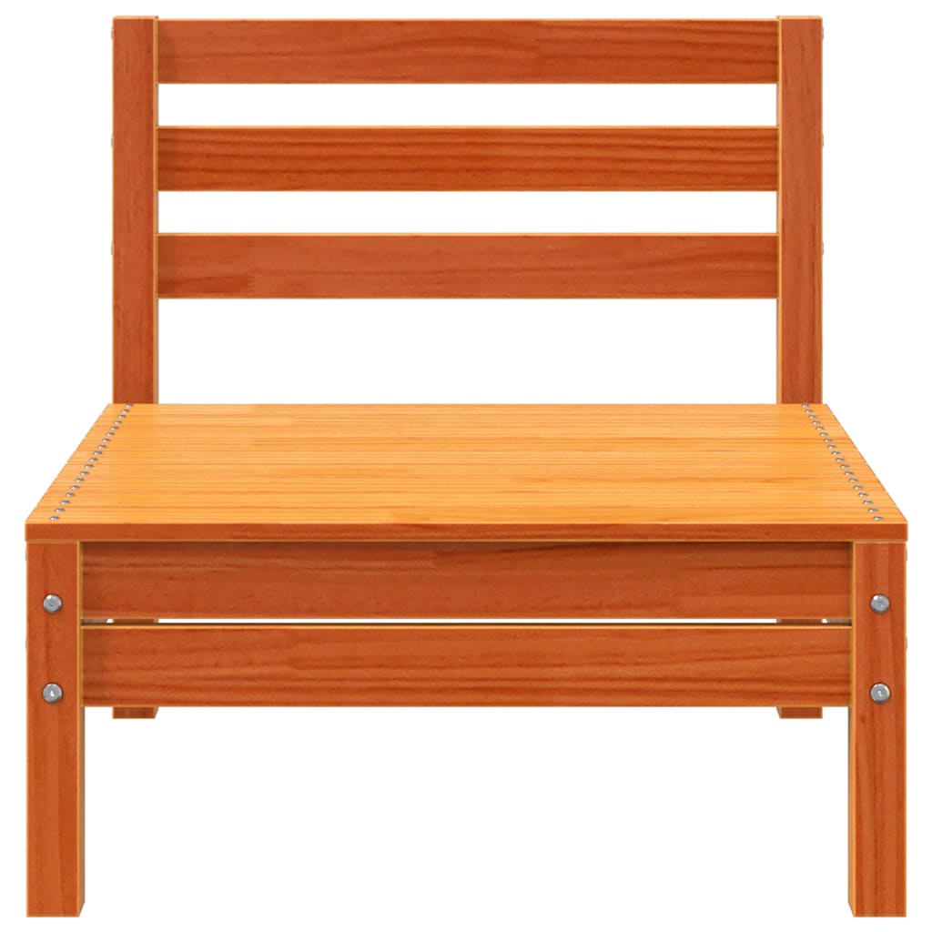 vidaXL Ogrodowa sofa 3-osobowa, woskowy brąz, lite drewno sosnowe