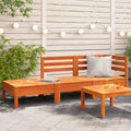 vidaXL Ogrodowa sofa 3-osobowa, woskowy brąz, lite drewno sosnowe