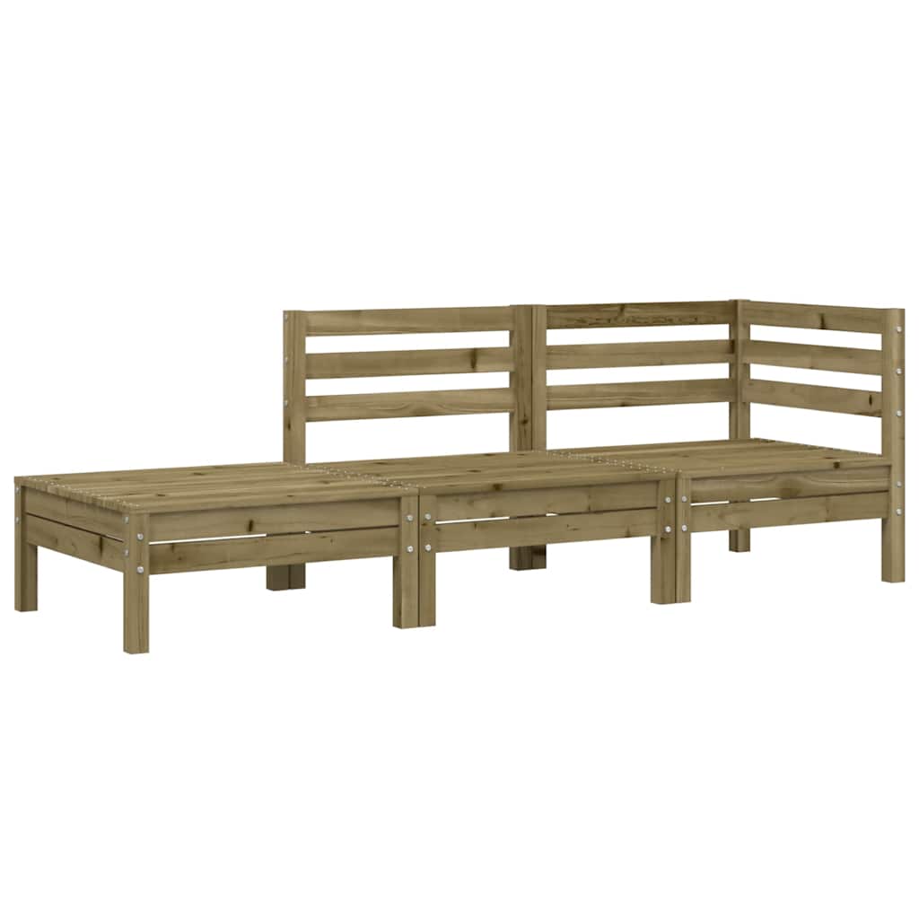 vidaXL Ogrodowa sofa 3-osobowa, impregnowane drewno sosnowe