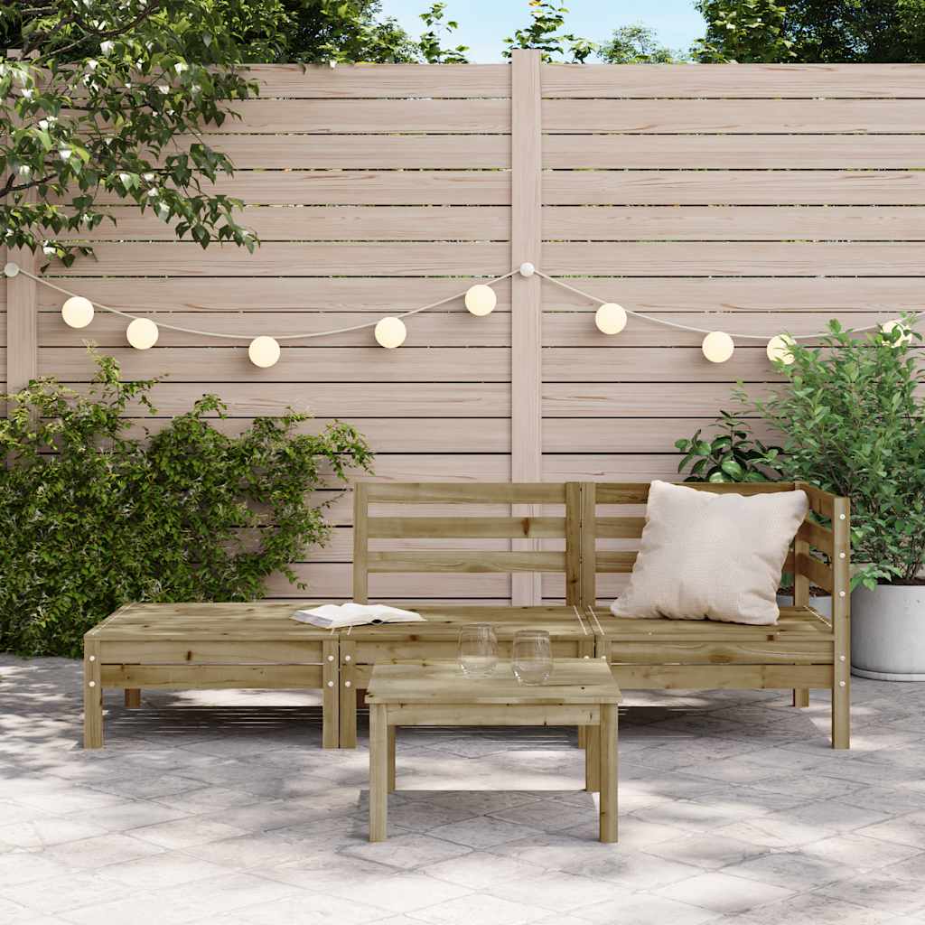 vidaXL Ogrodowa sofa 3-osobowa, impregnowane drewno sosnowe
