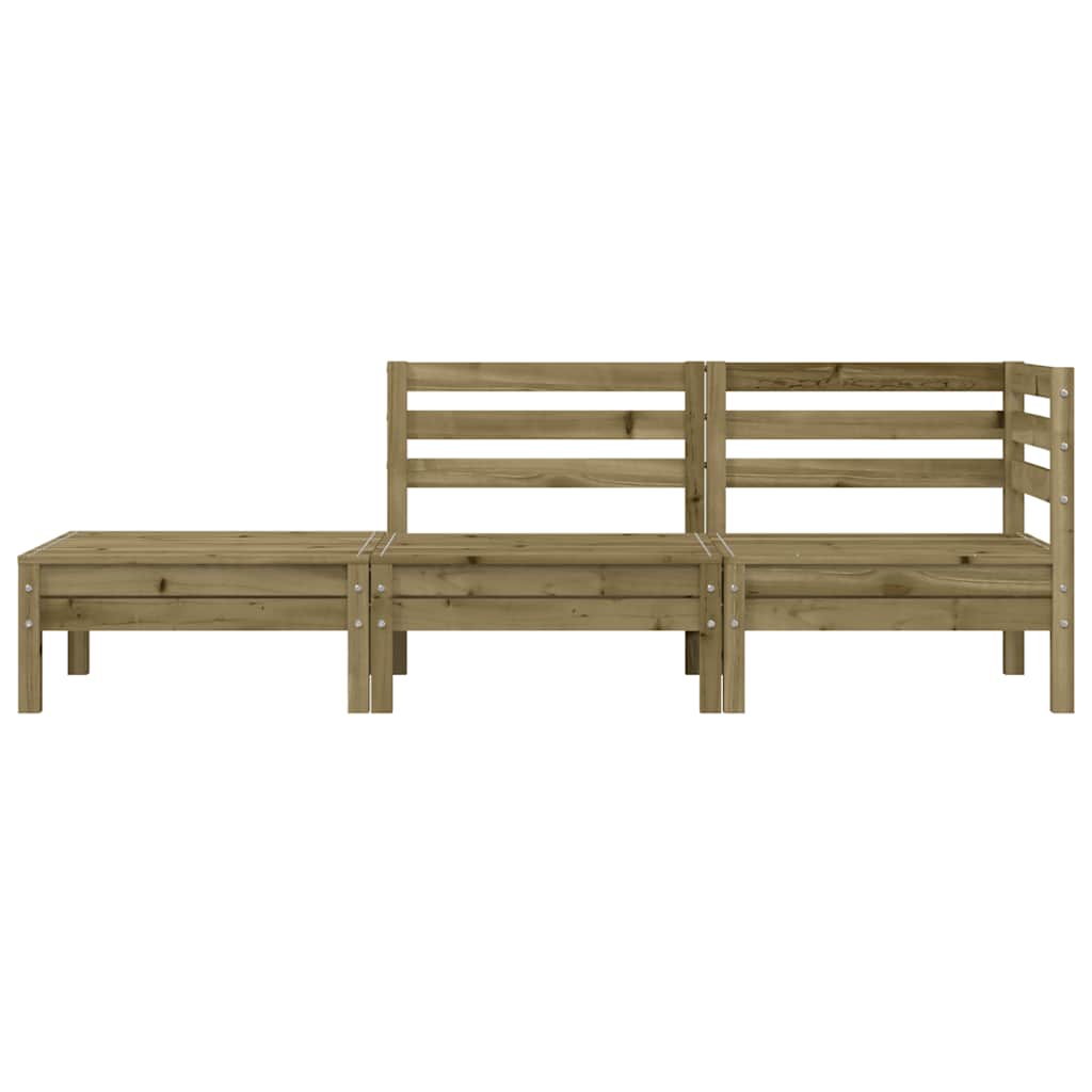 vidaXL Ogrodowa sofa 3-osobowa, impregnowane drewno sosnowe