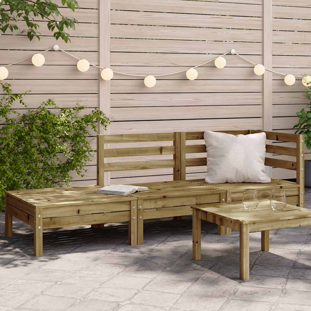 vidaXL Ogrodowa sofa 3-osobowa, impregnowane drewno sosnowe