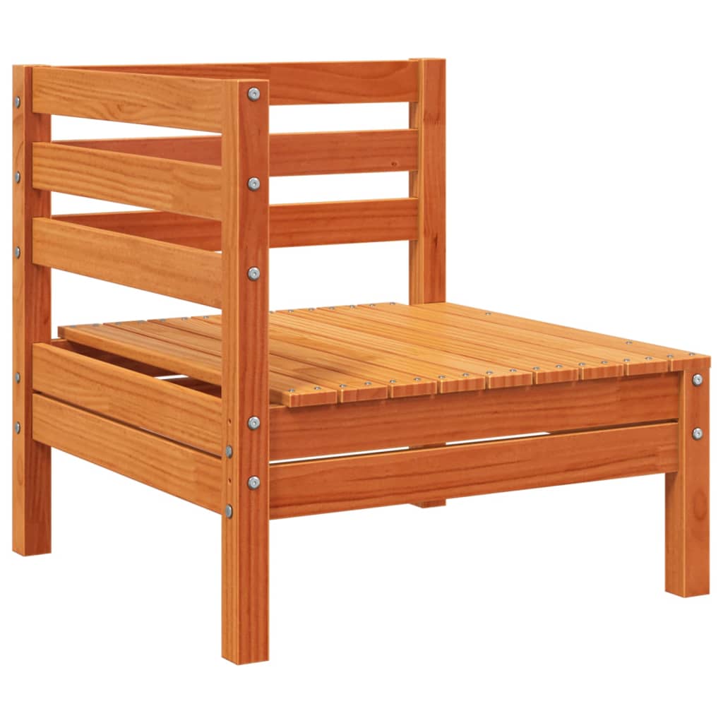 vidaXL Ogrodowa sofa 4-osobowa, woskowy brąz, lite drewno sosnowe