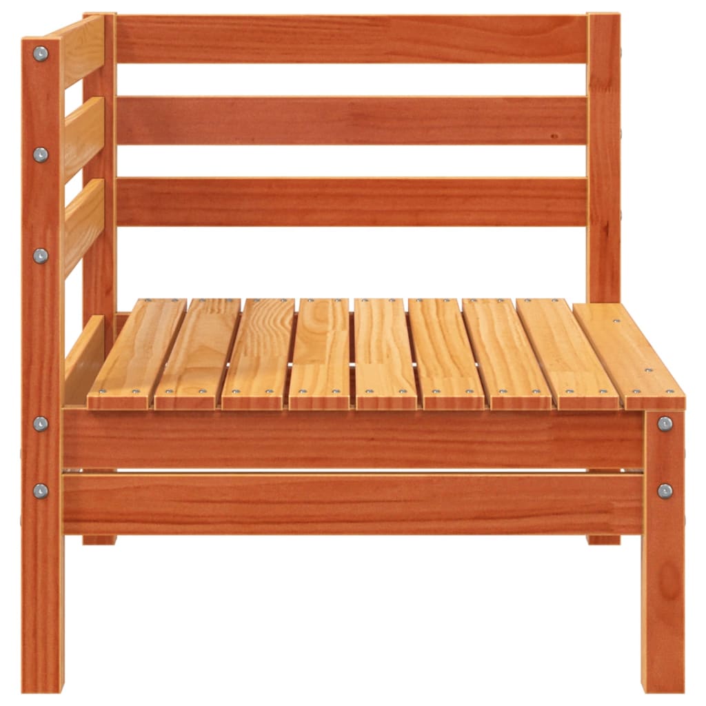 vidaXL Ogrodowa sofa 4-osobowa, woskowy brąz, lite drewno sosnowe