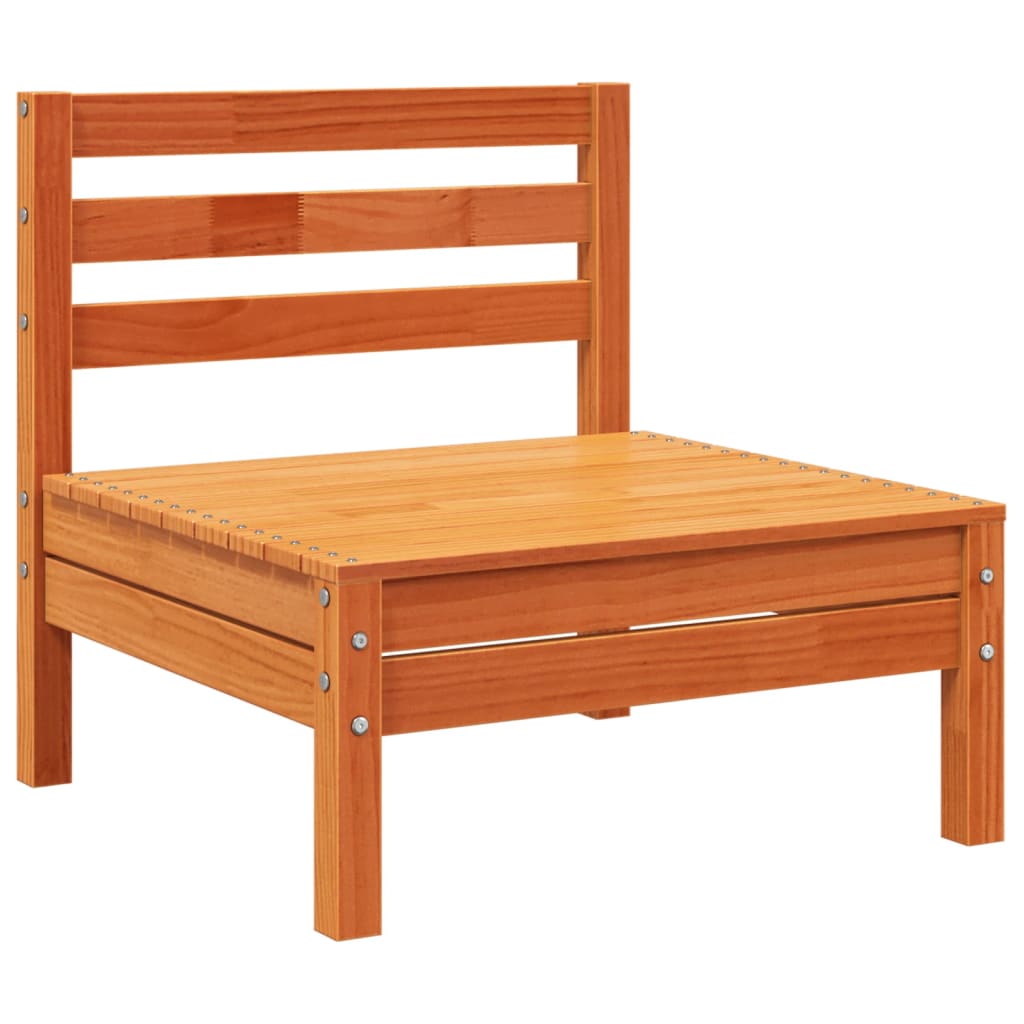vidaXL Ogrodowa sofa 4-osobowa, woskowy brąz, lite drewno sosnowe