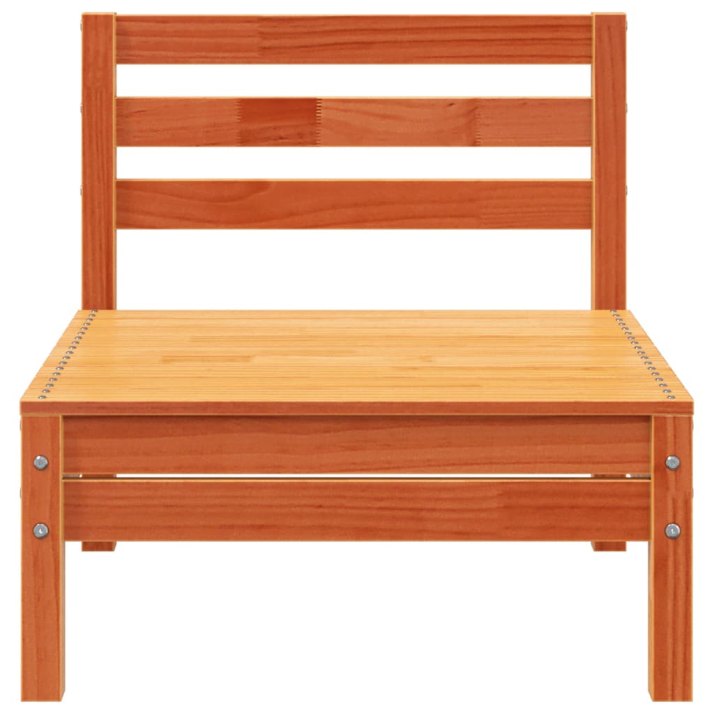 vidaXL Ogrodowa sofa 4-osobowa, woskowy brąz, lite drewno sosnowe