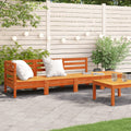 vidaXL Ogrodowa sofa 4-osobowa, woskowy brąz, lite drewno sosnowe
