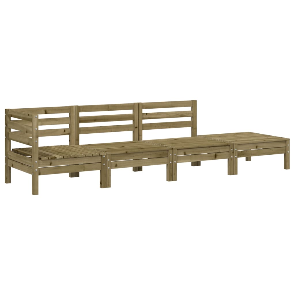vidaXL Ogrodowa sofa 4-osobowa, impregnowane drewno sosnowe