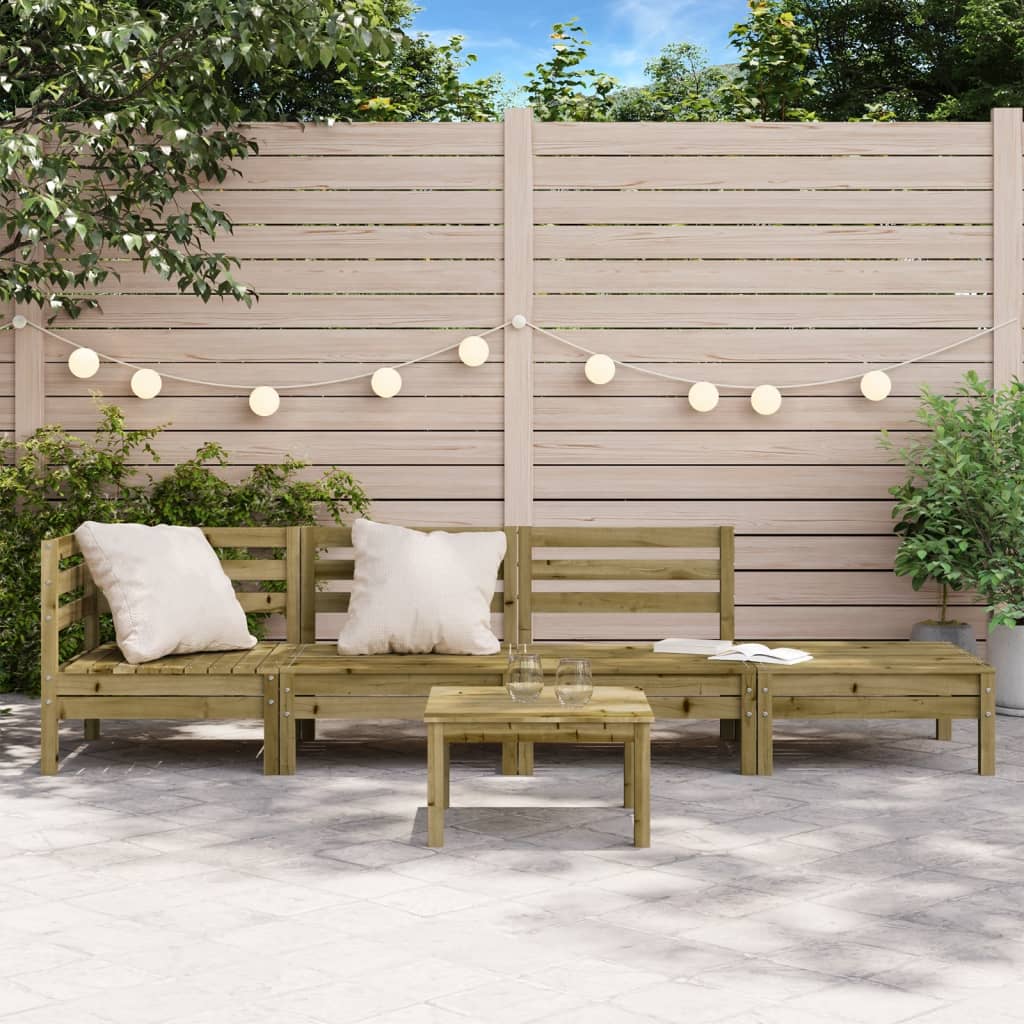vidaXL Ogrodowa sofa 4-osobowa, impregnowane drewno sosnowe